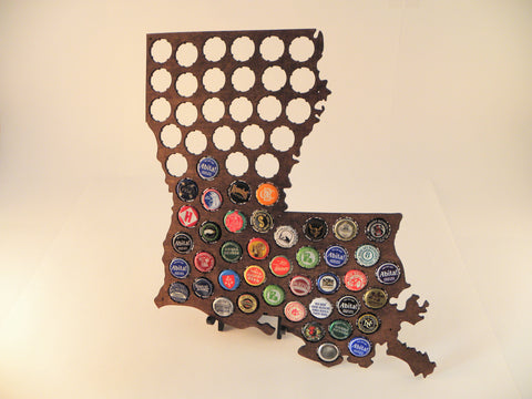 Louisiana Beer Cap Map