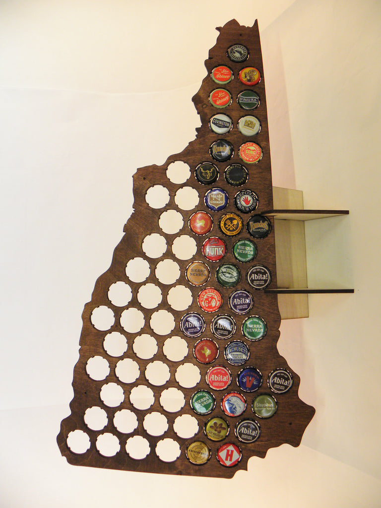 New Hampshire Beer Cap Map