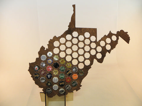 West Virginia Beer Cap Map